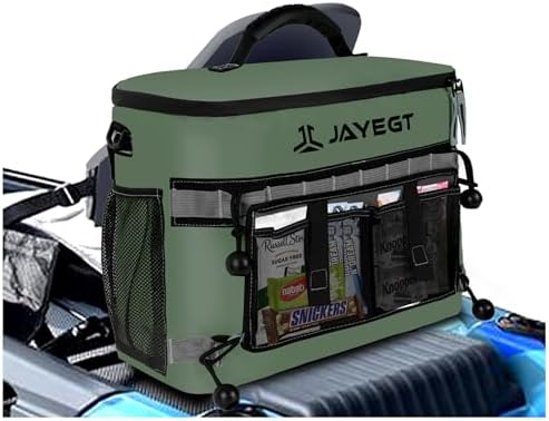Kayak Cooler Behind Seat - Waterproof Cooler Bag Compatible with Lawn-Chair Seat Kayak，Kayak Accessories Camping Cooler, Portable Ice Chest for Fishing, Beach, Travel,Picnic, Cooler Leak-Proof by JAYEGT
