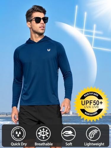 NORTHYARD Men's Sun Hoodie Long Sleeve Fishing Shirts UPF 50+ Rash Guard - Image 3