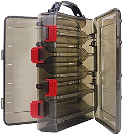 Fishing Lure Tackle Box, Fishing Tackle Storage Trays, Double Sided 10 Compartments Waterproof, Organizer Case Boxes Containers, for Vest Casting Fly Fishing by Unknown