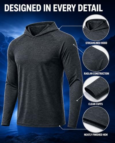 ZITY Men's Lightweight Pullover Hoodie UPF 50+ Fishing Shirts Sweatshirt - Image 5
