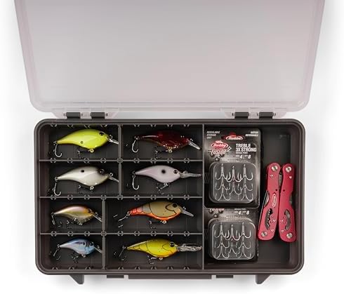 Plano StowAway 3600 50/50 Split Stow Tackle Box, 4-Pack, Corrosion-Preventive Rustricor, Single Latch Design, Transparent DuraView Lid, Stackable Storage for Fishing Bait, Lures and Gear - Image 5
