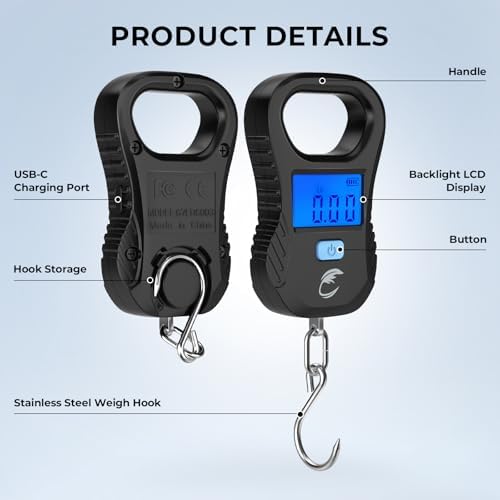 Calamus Lightweight USB Charging Fish Scale,Black - Image 6