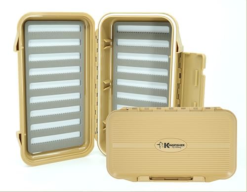Kingfisher Large Waterproof Fly Box Great for Streamers and Saltwater Flies by KingfisherFlyFishing