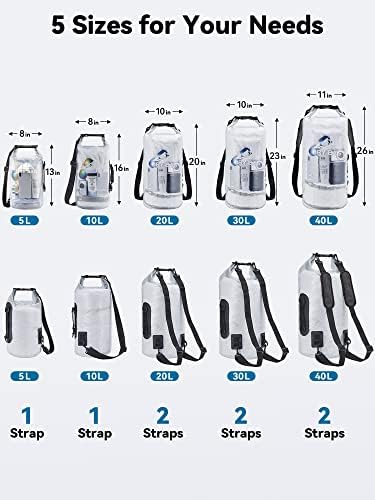 HEETA Dry Bag Waterproof Backpack with Phone Case 5L/10L/20L/30L/40L - Image 2