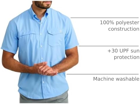 HUK Men's Tide Point Kc Scott Original Artwork Short Sleeve Shirt, Fishing Button Down - Image 4