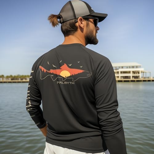 Palmyth Fishing Shirts for Men Long Sleeve UPF 50+ T Shirt Sun Protection - Image 2