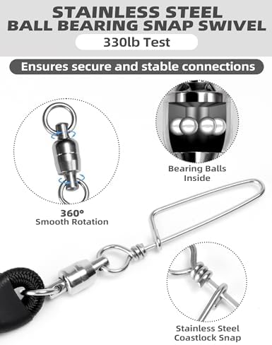 BLUEWING Outrigger Halyard Lock Pulley Single/Double/Triple Halyard Line Lock Pulley with Ball Bearing Snap Swivel for Offshore Fishing - Image 4