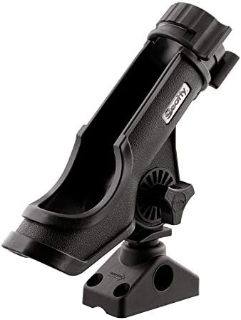 Scotty #230 Powerlock Rod Holder with #241 Side/Deck Mount, Adjustable Boat Fishing Rod Holder, Universal Cradle Design, Side or Deck Mount Installation, Marine-Grade Construction - Image 2