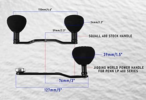 Jigging World Counterweight Power Handle for Penn Fathom and Squall 400 Low Profile - Image 5