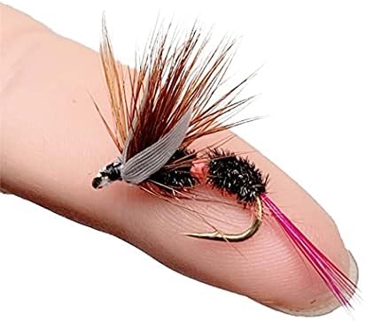 Fly Fishing Flies Kit, 50Pcs Handmade Fly Fishing Gear with Dry/Wet Flies, Streamers, Fly Assortment Trout Bass Fishing with Fly Box (6 Mixed Styles) - Image 7