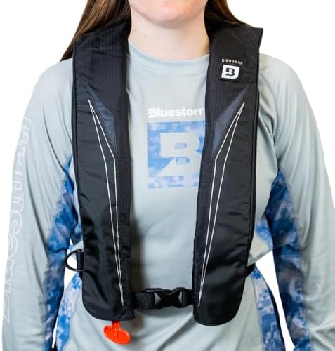 BLUESTORM Cirrus26 Inflatable PFD Life Jackets for Adults | US Coast Guard Approved Automatic Life Vest w/Manual Override Convertibility - Image 3