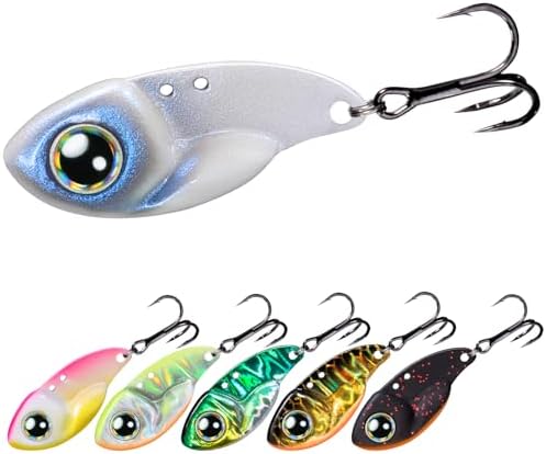 TRUSCEND Metal Fishing Jigs Lures with Hand-Polished, Colorfully Reflective Lead Fishing Spoons Glow Hard Swimbaits for Bass, Walleye, Trout, Salmon, Freshwater & Saltwater Fishing Gear Gifts for Men by TRUSCEND