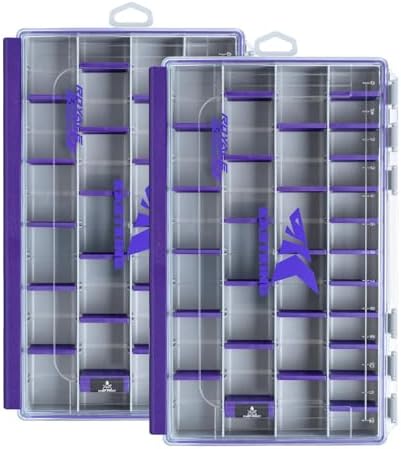 KastKing HyperSeal Waterproof Tackle Box, 3700 2 Packs, Purple by KastKing