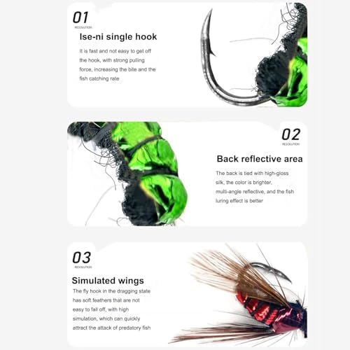 Fly Fishing Bait Flyfishing Gear Strong Grip Reflective Sequins - Image 7
