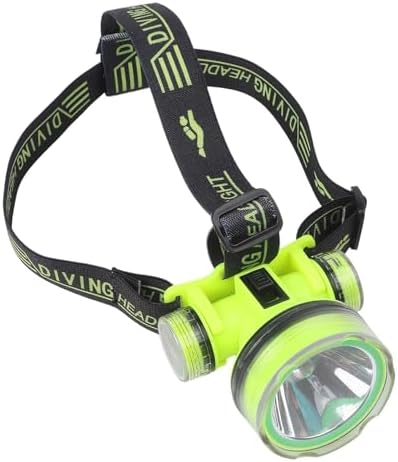 Diving Headlamp with 350M Range, IPX8 Waterproof Underwater Light, 180° Adjustable Beam for Night Fishing, for Camping, and Scuba Diving(Q902) by Unknown