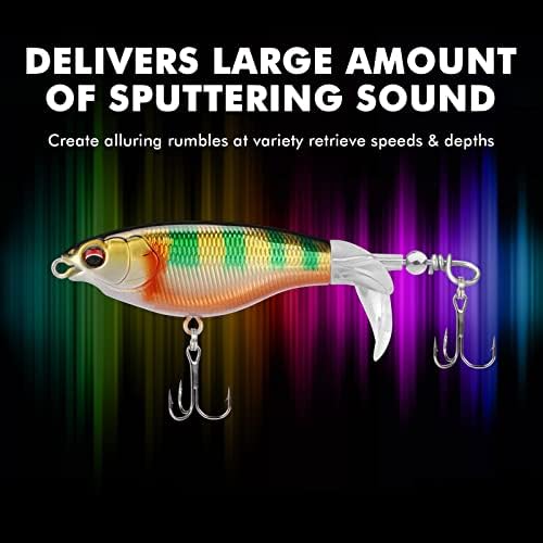 TRUSCEND Top Water Fishing Lures with BKK Hooks, Easy Catch Plopper Lure for Freshwater or Saltwater, Floating Lures for Bass, Pike, Catfish, Surface Wobble PoPobait Bass Baits Fishing Gifts for Men - Image 6