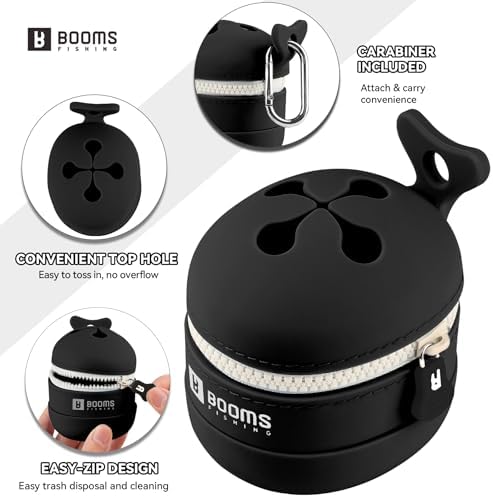 Booms Fishing Portable Trash Pouch: Silicone Expandable & Collapsible Fishing Line Waste Cantainer - ST2 Eco-Friendly Reusable Garbage Holder for Fishing, Hiking, Camping & Outdoor Activities - Image 4