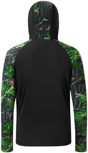 BASSDASH Men’s UPF 50 Performance Fishing Shirt Cooling Hoodie Camo Long Sleeve FS17M - Image 3