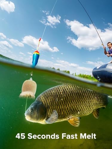 Realure 5m PVA Mesh Bait Bag Kit with Scissors, 18/25/37/44mm Fast Melt Water Soluble Mesh Refill, Carp & Catfish Fishing Accessories with Funnel & Plunger for Boilie Pellet Bait - Image 6