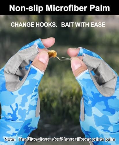 SUJAYU Anti-Slip Silicone Fishing Gloves for Men & Women - UV Sun Protection for Sailing, Kayaking, Paddling, Rowing - Fly Fishing Accessories - Image 4