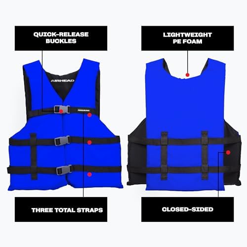 Airhead General Purpose Life Jacket for Adults & Kids - US Coast Guard Approved Life Vest for Men, Women, Youth, Child & Infant, Boating Safety PFD for Fishing & Swimming - Image 5