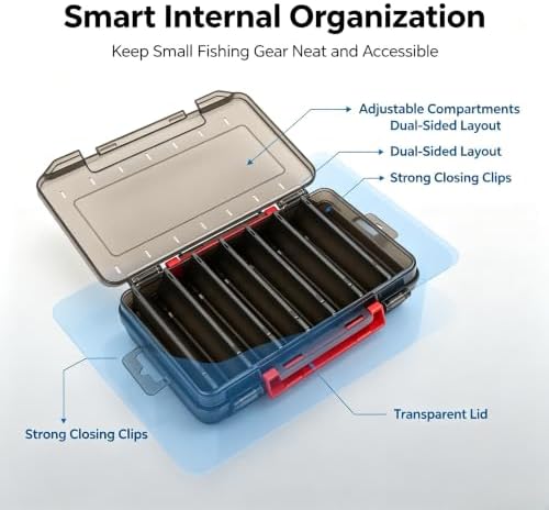 Small Double Sided Fishing Tackle Box Organizer - Image 3
