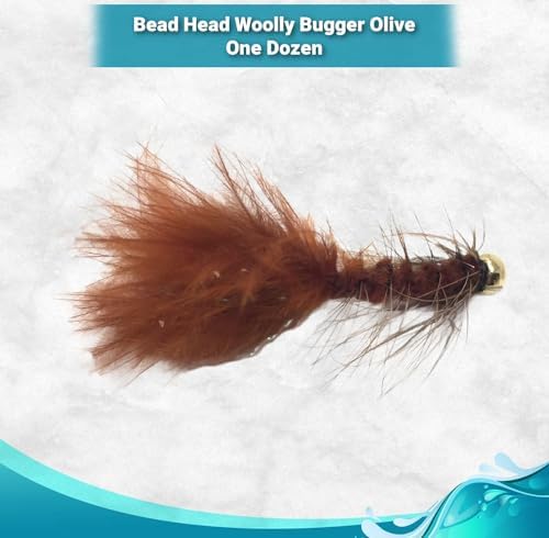 Feeder Creek Woolly Bugger Fly Fishing Flies 12pc Fly Fishing Assortment | Handmade Wet Flies for Fly Fishing in Various Patterns/Colors | Streamer Flies - Image 2