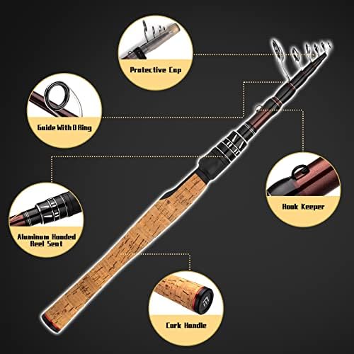 EOW XPEDITE Portable Telescopic Fishing Rods, Spinning & Casting Poles - Image 2