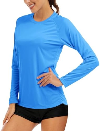 MAGCOMSEN Women's Long Sleeve Shirts UPF 50+ Sun Protection Shirts for Hiking Fishing Workout Rash Guard by MAGCOMSEN
