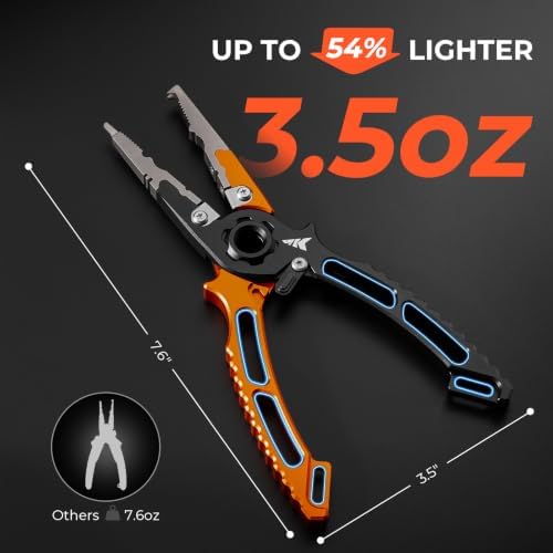 KastKing Ti-Forge Titanium Jaw Fishing Pliers, Freshwater & Saltwater - Image 6
