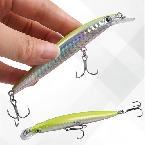 Fishing Lures Kit Crankbait Minnow Hard Bait Set Deep Diving Jerkbait Swimbait Popper Pencil Walleye Lures Artificial Fishing Bait for Bass Trout Redfish Saltwater Freshwater Fishing Lure - Image 6