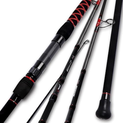 Fiblink Surf Spinning Fishing Rod 2-Piece/3-Piece Carbon Fiber Travel Fishing Rod (9-Feet / 11-Feet & 12-Feet & 15-Feet) by Fiblink
