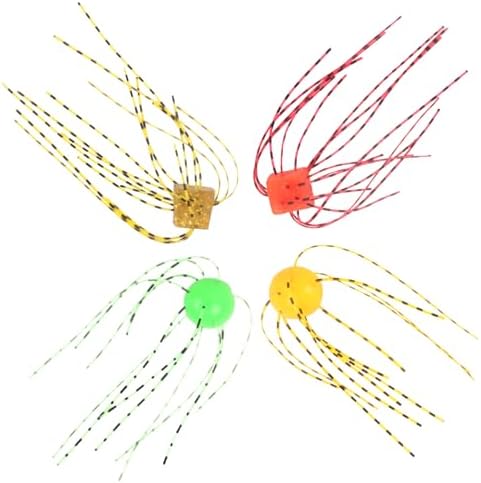Silicone Soft Dice Fishing Lures: 12pcs Multiple Tentacles Slow Sink Soft Plastic Baits for Bass Drop Shot Finess Wacky Rig - Image 6