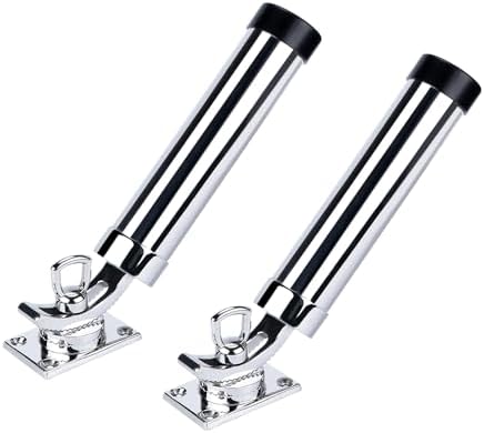 Made Set of 2 Fishing Rod Holder, 316 Stainless Steel Adjustable Fishing Pole Holder, Marine Deck Mount Trolling Rod Holder for Boat Ship Yacht by Mojiate