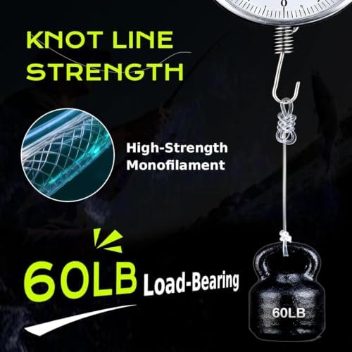Pre-Tied Dropper Loop Knots Fishing Line, 80 Knots Monofilament Leader with 5.5" Loop Diameter & 18" Spacing, Saltwater & Freshwater Fishing Knots Line for Sea Bass, Snapper, Cod - Image 4