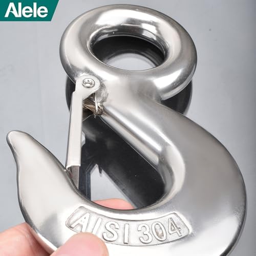 Alele Grab Hooks,2T Crane Scale,Slip Hooks,4400 lbs Stainless Steel Heavy Duty Lifting Hook Rigging Accessory (Grab Hooks 2000kg) - Image 3