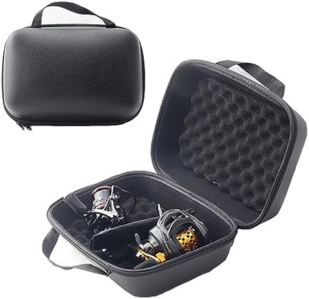 Fishing Reel Bag, Portable Shockproof Waterproof Fishing Reel Protective Case for Baitcasting Drum Spinning Raft Reels(Inner size: 10.23 * 6.69 * 5.11inches) by JOYSOG