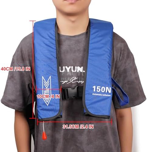Automatic Inflatable Life Jacket | Low Profile PFD for Adults | Compact Design Self Inflating Life Vest | Supports up to 330 lbs - Image 2