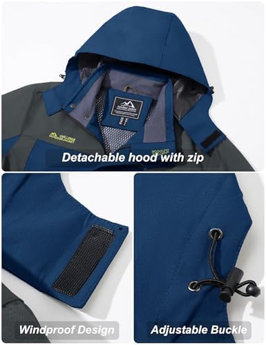 MAGCOMSEN Men's Rain Jacket Lightweight Windbreaker Fishing Raincoat - Image 5
