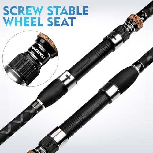 PROBEROS Surf Fishing Rod - Casting Spinning Fishing Rods with Tube(Case) 3 Piece 9'/10'/11'/12' Carbon Saltwater Travel Surf Spinning Rods - Image 5