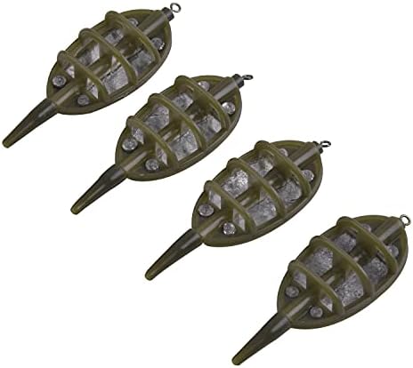 Carp Fishing Method Feeders Set,4pcs Inline Method Feeders with 1pc Quick Release Mould Bait Holder Tool Carp Fishing Tackle Accessories - Image 3