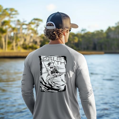 Palmyth Fishing Shirts for Men Long Sleeve UPF 50+ T Shirt Sun Protection - Image 3