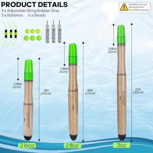 QualyQualy Lighted Fishing Floats for Catfish, 3-5PCS Fishing Pole Floats Glow in Dark Fishing Bobber with Glow Sticks for Freshwater Saltwater - Image 5