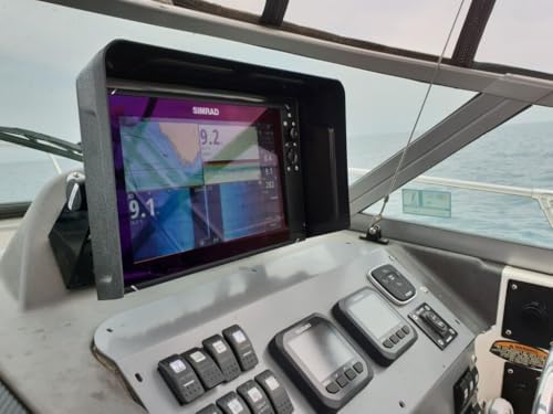 BerleyPro Simrad Fish Finder Visor — Sun Cover & Glare Reduction — Fits NSS EVO2/EVO3, Cruise, GO XSE, GO XSR — CNC Machined ASA Plastic - Image 4