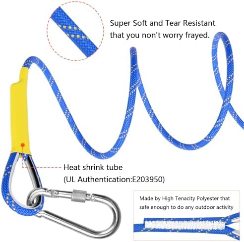 X XBEN Outdoor Climbing Rope 10M(32ft) 20M(64ft) 30M(96ft) 50M(160ft) 70M(230ft) 152M(500FT) 352M(1000FT) Static Rock Climbing Rope for Escape Rope Ice Climbing Equipment Fire Rescue Parachute - Image 4