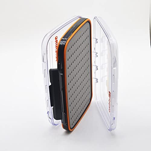ALICHINO Fly Box for Fly Files Ice Jig Box Two Sided Waterproof Fly Fishing Box for Nymphs and Streamers (Grey Foam Insert, M 7.3 * 4.5 * 1.6Inch) - Image 3