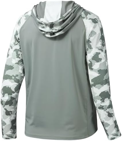 BASSDASH Men’s UPF 50 Performance Fishing Shirt Cooling Hoodie Camo Long Sleeve FS17M - Image 3