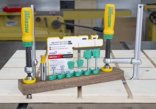 MICROJIG Matchfit Dovetail Clamp Pro Router Bit Kit, 1/2-inch Shank 14-Degree, Woodworking Track System Routing Tools, (DVC-1177K2) - Image 2