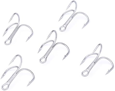 AMHDV 100pcs Treble Hooks Sharp Triple Hook for Freshwater Saltwater - Image 6