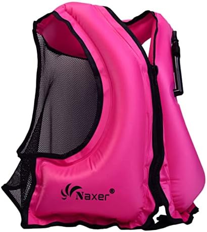 NAXER Inflatable Buoyancy Jackets Snorkel Vests for Adults Kayak Kayaking Snorkeling Suit 90-200 lbs Easy Swimming Boating Paddleboarding Water Sports by NAXER